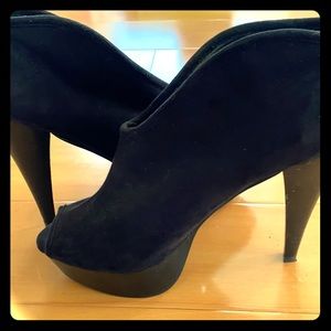 Black Low cut Bootie heels